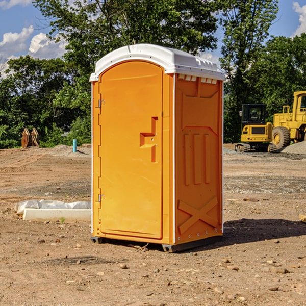 can i customize the exterior of the porta potties with my event logo or branding in Albion IA